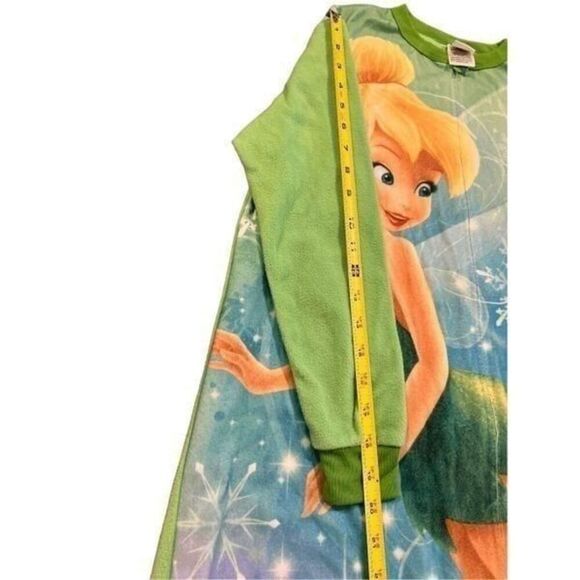 Disney Fairies Tinkerbell Footed Blanket Sleeper Pajamas Pjs Green Large - Picture 4 of 10
